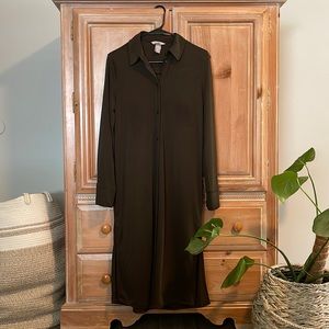 H&M duster/dress dark green small